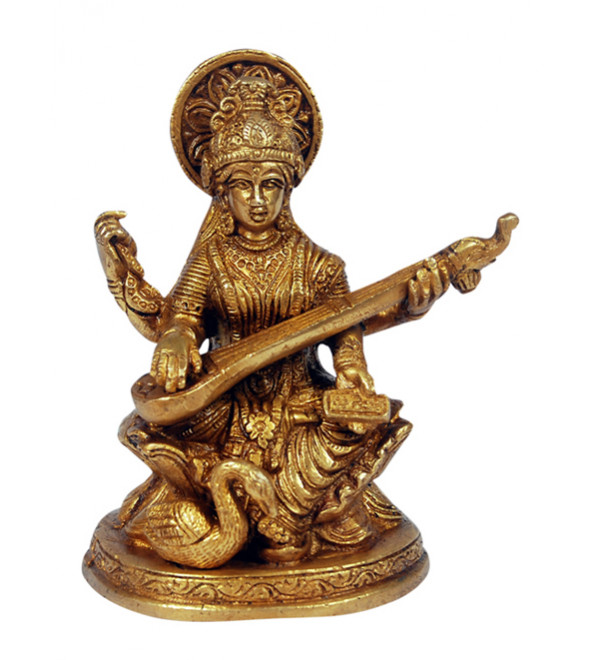 Brass Saraswati 5"