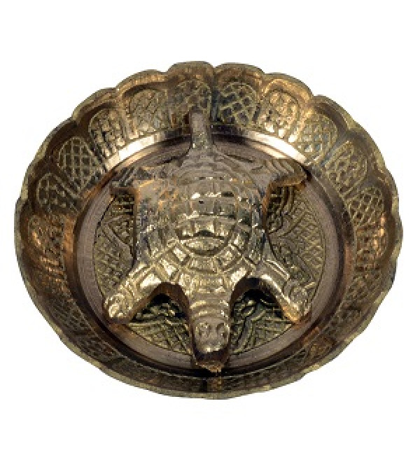 Brass Tortoise with Plate
