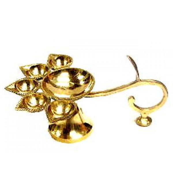 Brass Aarati Lamp (5 Faces)