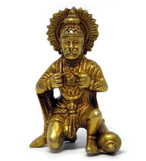 Brass Hanuman 3 1/2"