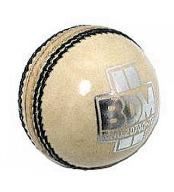 Cricket Leather Ball: BDM White